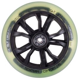 Колесо светящееся для самоката Tech Team Comfort, подшипники ABEC - 9, d - 125 R, зеленый, 594255, изображение  - НаВелосипеде.рф
