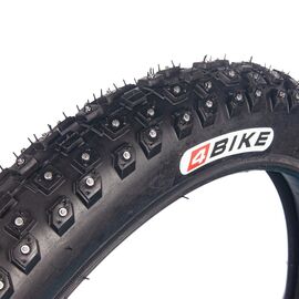Велопокрышка зимняя 4BIKE, 18'' × 2.10, 4 ряда шипов, черный, ARV000136, изображение  - НаВелосипеде.рф