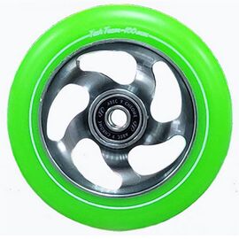 Колесо для самоката Tech Team X-Treme Curved, 100*24 мм, зеленый, 620075, изображение  - НаВелосипеде.рф