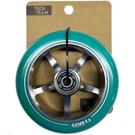 Колесо для самоката Tech Team X-Treme Iris, 110*24 мм, изумрудный, 509723, изображение  - НаВелосипеде.рф