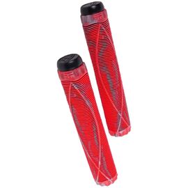 Грипсы Tech Team Fish, с барендами, на трюковой самокат, набор, 170 mm, серый/красный, 355035, изображение  - НаВелосипеде.рф