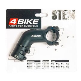 Вынос руля 4BIKE, алюминиевый, TDS-D617, L:60, R:+30°, D:31.8мм,  чёрный, ARV000005, изображение  - НаВелосипеде.рф
