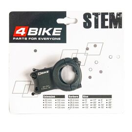 Вынос руля 4BIKE, алюминиевый, TDS-D623, L:35, R:0°, D:31.8мм, индивидуальная упаковка, чёрный, ARV000001, изображение  - НаВелосипеде.рф