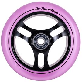 Колесо для самоката Tech Team X-Treme TRIANGLE purple transparent, 110*24 мм, фиолетовый, 620204, изображение  - НаВелосипеде.рф
