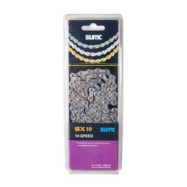 Велосипедная цепь SUMC - SX10, 1/2''x11/128'', 10 скоростей, 116 звеньев, с замком, серебристо-серая, SL559R, ARV000086, изображение  - НаВелосипеде.рф