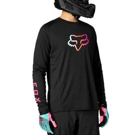 Велоджерси Fox Defend LS Jersey, с длинным рукавом, мужской, черный, 2022, 27602-001, Вариант УТ-00335153: Размер L, изображение  - НаВелосипеде.рф