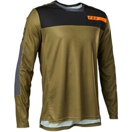 Велоджерси Fox Defend LS Jersey Moth Bark, мужской, 2022, 28860-374, Вариант УТ-00335154: Размер L, изображение  - НаВелосипеде.рф