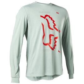 Велоджерси Fox Ranger Dr LS Jersey Eucalyptus, мужская, 2022, 28864-341-L, Вариант УТ-00335155: Размер L, изображение  - НаВелосипеде.рф