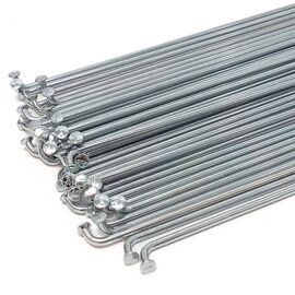 Набор спиц велосипедные Sapim Leader, 256 мм x 14G, с ниппелем, 100 шт, хромированная, 256 мм-cp, изображение  - НаВелосипеде.рф