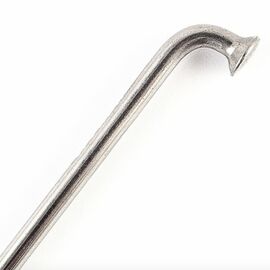 Спица велосипедная Sapim Race, 254 мм x 14G, баттированная 14G 2,0–1,8–2,0 мм, без ниппеля, хромированная, 254 мм-cp, изображение  - НаВелосипеде.рф