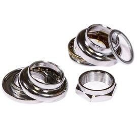 Рулевая колонка велосипедная TRIX SF-HP01, 1", резьбовая, EC 30/25,4-24T EC 30/27, хром, SC-TX-HP01-UCP, изображение  - НаВелосипеде.рф