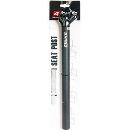 Штырь подседельный 4BIKE SP-C255, двухболтовый, 28,6х400 мм, алюминий, оффсет 15 мм, черный, ARV000020, изображение  - НаВелосипеде.рф