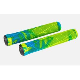 Грипсы на трюковой самокат Tech Team, с барендами Green-Blue BL, 170/22, 1/50, набор 2шт, 294361, изображение  - НаВелосипеде.рф