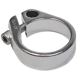 Зажим подседельный ZOOM AT-115, 31.8 мм, серебристый, AT-115, изображение  - НаВелосипеде.рф