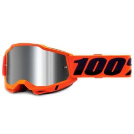 Веломаска 100% Accuri 2 Goggle Neon Orange / Mirror Silver Lens, взрослые, 50221-252-05, изображение  - НаВелосипеде.рф
