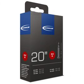 Камера велосипедная Schwalbe, 20x1.10/1.50, SV6, 40мм, в коробочке, ZSB22685, изображение  - НаВелосипеде.рф