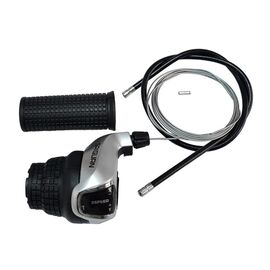 Грипшифт TBS KDSG-43-3SI(INDEX) 3ск, левый, с тросиком, оплёткой и грипсой, KDSG-43-3SI(INDEX), изображение  - НаВелосипеде.рф