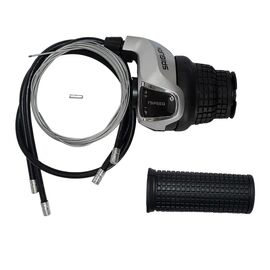 Грипшифт TBS KDSG-43-7SI(INDEX) 7ск, правый, с тросиком, оплёткой и грипсой, KDSG-43-7SI(INDEX), изображение  - НаВелосипеде.рф