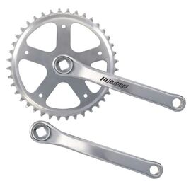 Система шатуны HDL WHEEL стальные, 152 мм хром, звезда 1/2"x1/8" 40T, HDL-S140 , изображение  - НаВелосипеде.рф
