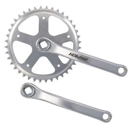 Система шатуны HDL WHEEL стальные, 165 мм, хром, звезда 1/2"x1/8" 44T, HDL-S140, изображение  - НаВелосипеде.рф