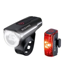 Комплект освещения велосипедный SIGMA SPORT, AURA 60 USB/Infinity, в комплекте кабель Micro-USB, 17760, изображение  - НаВелосипеде.рф