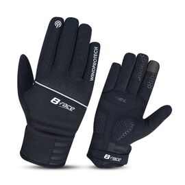 Велоперчатки B-RACE, зимние, WINDPROTECH, чёрные, FXX22779, Вариант УТ-00336761: L, изображение  - НаВелосипеде.рф