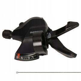 Манетка велосипедная SHIMANO, правая, 8 скоростей, RAPIDFIRE PLUS, 2400мм трос, с дисплеем, без упаковки, ASLM3158RC, изображение  - НаВелосипеде.рф