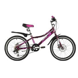 Подростковый велосипед Novatrack Alice 20" 2021, Вариант УТ-00300060: Возраст: от 7 лет (Рост: 110-140 см), Цвет: Пурпурный, изображение  - НаВелосипеде.рф