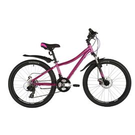 Подростковый велосипед Novatrack Katrina 24 HD 24" 2020, Вариант УТ-00300110: Рама: 10" (Рост: 135-150 см), Цвет: Розовый металлик , изображение  - НаВелосипеде.рф