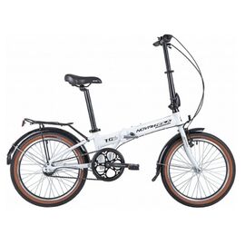 Складной велосипед Novatrack TG-20 3.0 Nexus 20" 2021, Вариант УТ-00300125: Рама: one size (Рост: 140-160 см), Цвет: Белый, изображение  - НаВелосипеде.рф