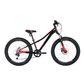 Подростковый велосипед Novatrack Dozer 24" 2021, Вариант УТ-00300385: Рама: 12" (Рост: 130-150 см), Цвет: Черный/Красный , изображение  - НаВелосипеде.рф
