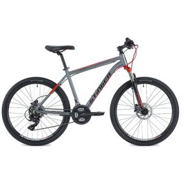 Горный велосипед Stinger Graphite Evo 27,5" 2019, 27AHD.GRAPHEVO.18GR9, Вариант УТ-00300401: Рама: 18" (Рост: 170-180 см), Цвет: серый, изображение  - НаВелосипеде.рф