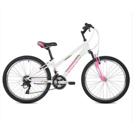 Подростковый велосипед Foxx Salsa 24" 2022, Вариант УТ-00300632: Рама: 12" (Рост: 130-150 см), Цвет: белый, изображение  - НаВелосипеде.рф