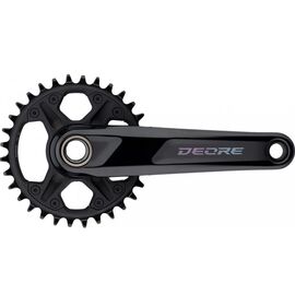 Система велосипедная Shimano Deore FC-M6120-1, 170.0 mm 32T, черный, EFCM61201CXA2, изображение  - НаВелосипеде.рф