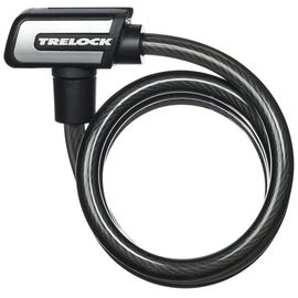 Велосипедный замок TRELOCK S 3, тросовый, на ключ, с креплением, 15 х 1800 мм, черный, 8002422-SilverLine, изображение  - НаВелосипеде.рф