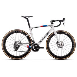 Шоссейный велосипед Titan Racing Valerian Carbon Team, 28", 2023, Вариант УТ-00339574: Рама: L(56cm); Цвет: белый/черный, изображение  - НаВелосипеде.рф