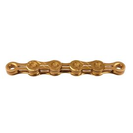 Цепь велосипедная KMC X10EL Ti-N Gold, 10 скоростей, 114L, BX10ELT14, изображение  - НаВелосипеде.рф