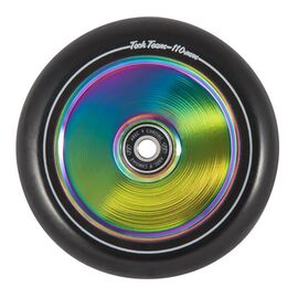 Колесо для самоката Tech Team X-Treme Hollow, 110*24 мм, неохром, TT-067561, изображение  - НаВелосипеде.рф