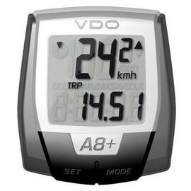 Велокомпьютер VDO A8+, 8 функций, беспроводной, серый, 4-0201, изображение  - НаВелосипеде.рф