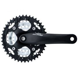 Система шатунов велосипедная Shimano Alivio, M410, 170мм, Квадрат, 42/32/22T,  EFCM410C222XL, изображение  - НаВелосипеде.рф