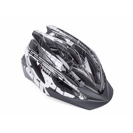 Шлем спортивный AUTHOR Saber 142 Inmold с сеточкой,17 отверстий (52-58см) черно-бело-серый 8-9001460, изображение  - НаВелосипеде.рф