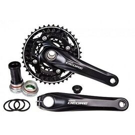 Система шатунов велосипедная Shimano Deore, M612,170мм, ин.вал, 42/32/24T с кареткой,серебристый EFCM612C002XS, изображение  - НаВелосипеде.рф