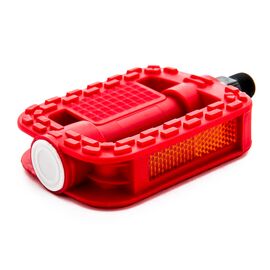 Педали Vinca Sport, детские, пластиковые, ось 9/16", 90x77 мм, цвет красный, VP 831 red, изображение  - НаВелосипеде.рф