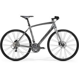 Шоссейный велосипед Merida Speeder 900 2017, Вариант УТ-00037611: Рама: 52 (Рост: 165 - 170 cm), Цвет: серо-черный, изображение  - НаВелосипеде.рф