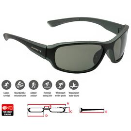 Очки велосипедные SWISSEYE Freestyle, солнцезащитные, спортивные, black / grey metallic matt - smoke polarized, 14319, изображение  - НаВелосипеде.рф