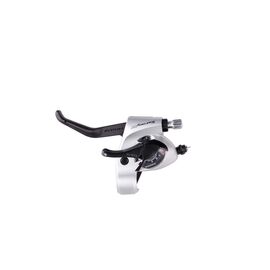 Шифтер/тормозная ручка Shimano, TX800, левый, 3 скорости, трос 1800, серебристый, без упаковки, ASTTX800LBS, изображение  - НаВелосипеде.рф