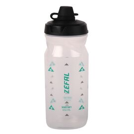 Фляга велосипедная Zefal Sense Soft 65 No-Mud Bottle Translucent, пластик, 650 мл, зеленый/серый, 2023, 155Q, изображение  - НаВелосипеде.рф