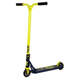 Самокат трюковый NOVATRACK PSYCHO BL, 110 мм, ABEC 9, синий/лимонный, SX23840, изображение  - НаВелосипеде.рф