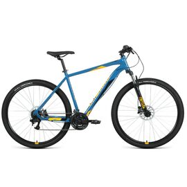 Горный велосипед FORWARD APACHE 3.2 HD, 29", 24 скорости, рама 17", бирюзовый/оранжевый, 2022, VX23115, изображение  - НаВелосипеде.рф