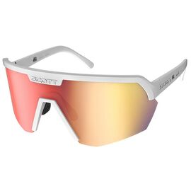 Очки велосипедные SCOTT Sport Shield, white matt/red chrome, ES281188-0196192, изображение  - НаВелосипеде.рф